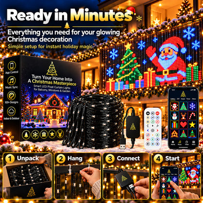 💥LIMITED‑TIME 50% OFF! 🎄 Upgraded Smart Animated Christmas Lights 📱 Tap, Glow & Enjoy the Christmas Magic✨Connect multiple lights – create a shared lighting pattern via the app