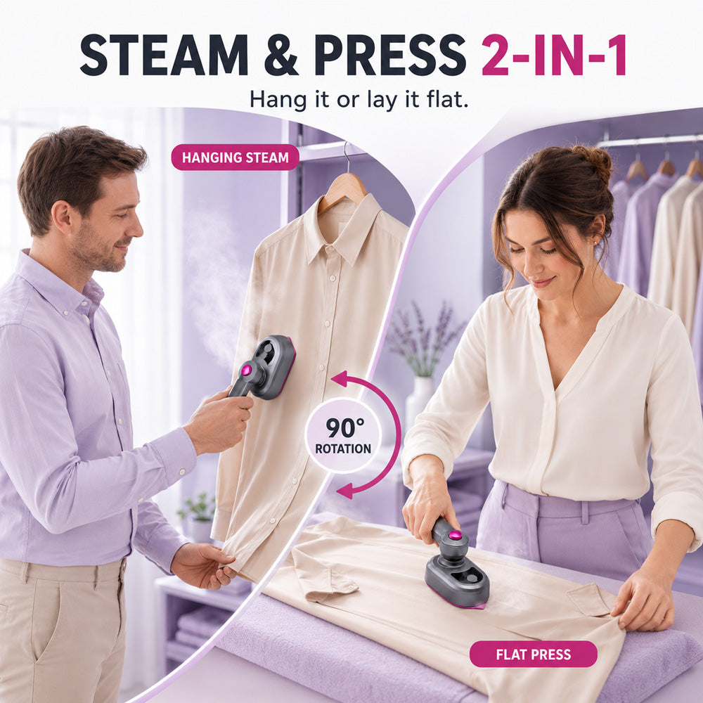 upsell💨💞2026 HOT SALE 50% OFF! 🧺Garment Steamer for Clothes Portable Travel Clothing Steamer Iron📍GB