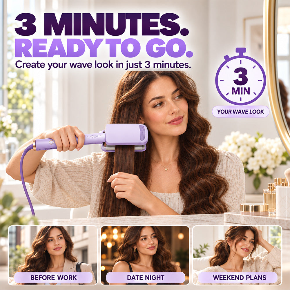 🌸 LIMITED-TIME 50% OFF! ✨ 32MM Wavy Hair Curler – Big Bouncy Curls, 4 Adjustable Heat Settings & Negative Ion Care – Salon-Quality Styling at Home 💇‍♀️