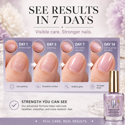 upsell💅 40% OFF !! ⏰ Lilac Glossy Nail Strengthener – Strengthen Weak Nails & Restore Natural Shine