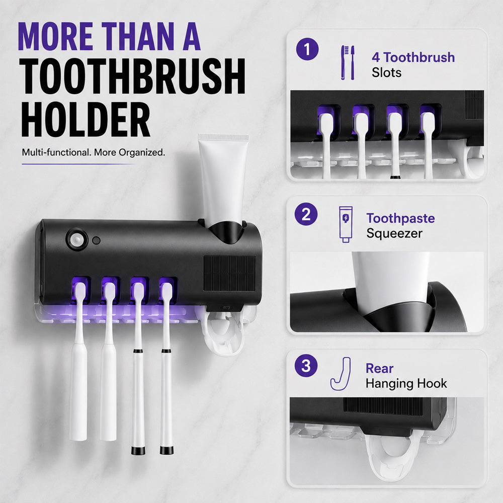 🎁Clearance Sale 50% OFF💥Smart UV Sterilizing Toothbrush Holder🦷
