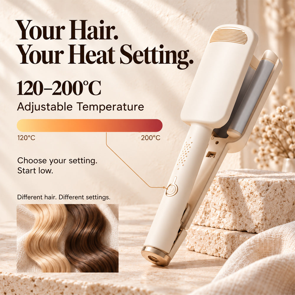 upsell🌸 LIMITED-TIME 50% OFF! ✨ 32MM Wavy Hair Curler – Big Bouncy Curls, 4 Adjustable Heat Settings & Negative Ion Care – Salon-Quality Styling at Home 💇‍♀️