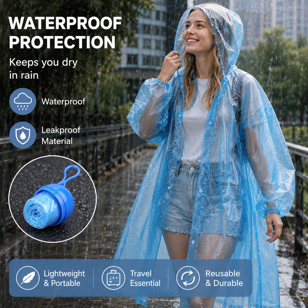 upsell 🌧️50% OFF NOW! Pocket‑Size Disposable Raincoat for Unexpected Showers, Compact Ball‑Packaged Waterproof Emergency Poncho, One‑Size‑Fits‑All Lightweight Rain Protection for Travel, Hiking & Outdoor Events