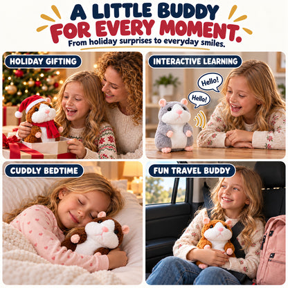 🐹Black Friday Deal 🔥 ✨Talking Hamster Plush – repeats whatever you say, auto head-shaking, hilarious fun for kids & adults.🎁