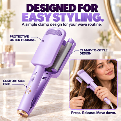 🌸 LIMITED-TIME 50% OFF! ✨ 32MM Wavy Hair Curler – Big Bouncy Curls, 4 Adjustable Heat Settings & Negative Ion Care – Salon-Quality Styling at Home 💇‍♀️