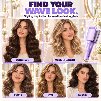 🌸 LIMITED-TIME 50% OFF! ✨ 32MM Wavy Hair Curler – Big Bouncy Curls, 4 Adjustable Heat Settings & Negative Ion Care – Salon-Quality Styling at Home 💇‍♀️