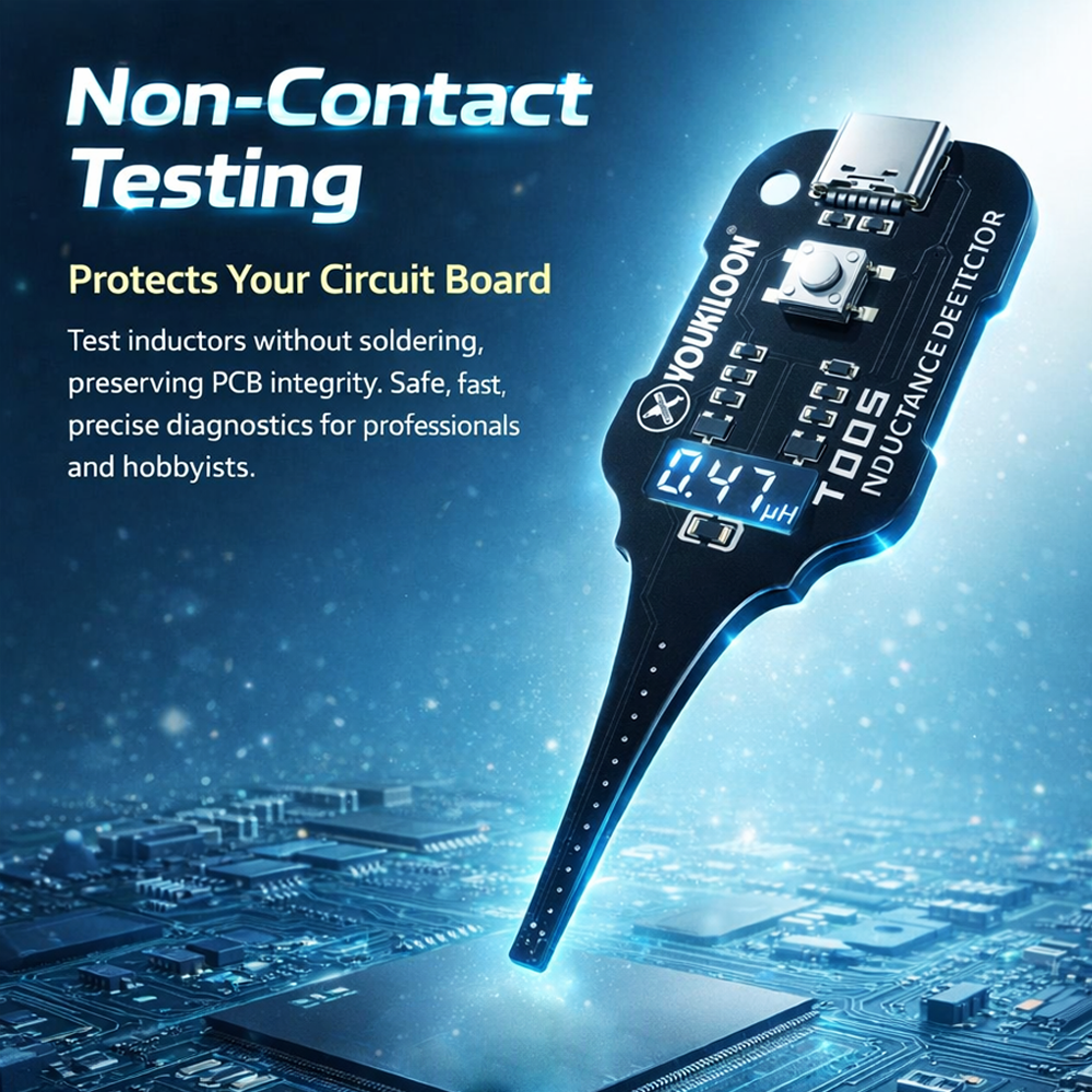 🥳2026 HOT SALE🥳💞50K+ SOLD!💡⚙️ 50% OFF! In-Circuit Inductor Tester – One-button simplicity, clear indicator. Non-contact, rapid diagnosis. A must-have for electronics repair. 📟🕊️