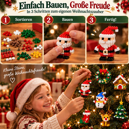 🎁 Last day to save 49% – 🎄 12-Day Mini Christmas DIY Building Set | 12 unique festive buildable designs with hanging loops—perfect for decorating Christmas trees, wreaths, and holiday displays 🧱