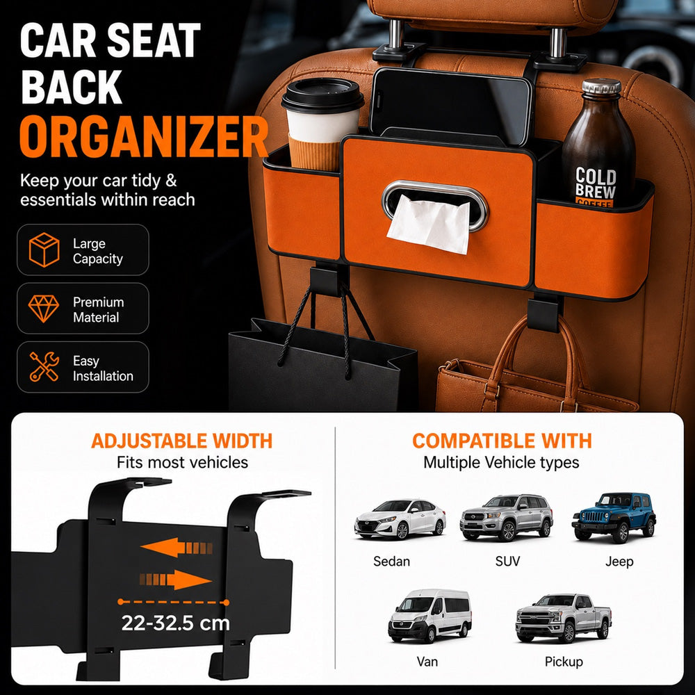 ⏳LAST DAY SALE 50% OFF!!⚡50K+ SOLD!✨Multifunctional car seat rear storage box