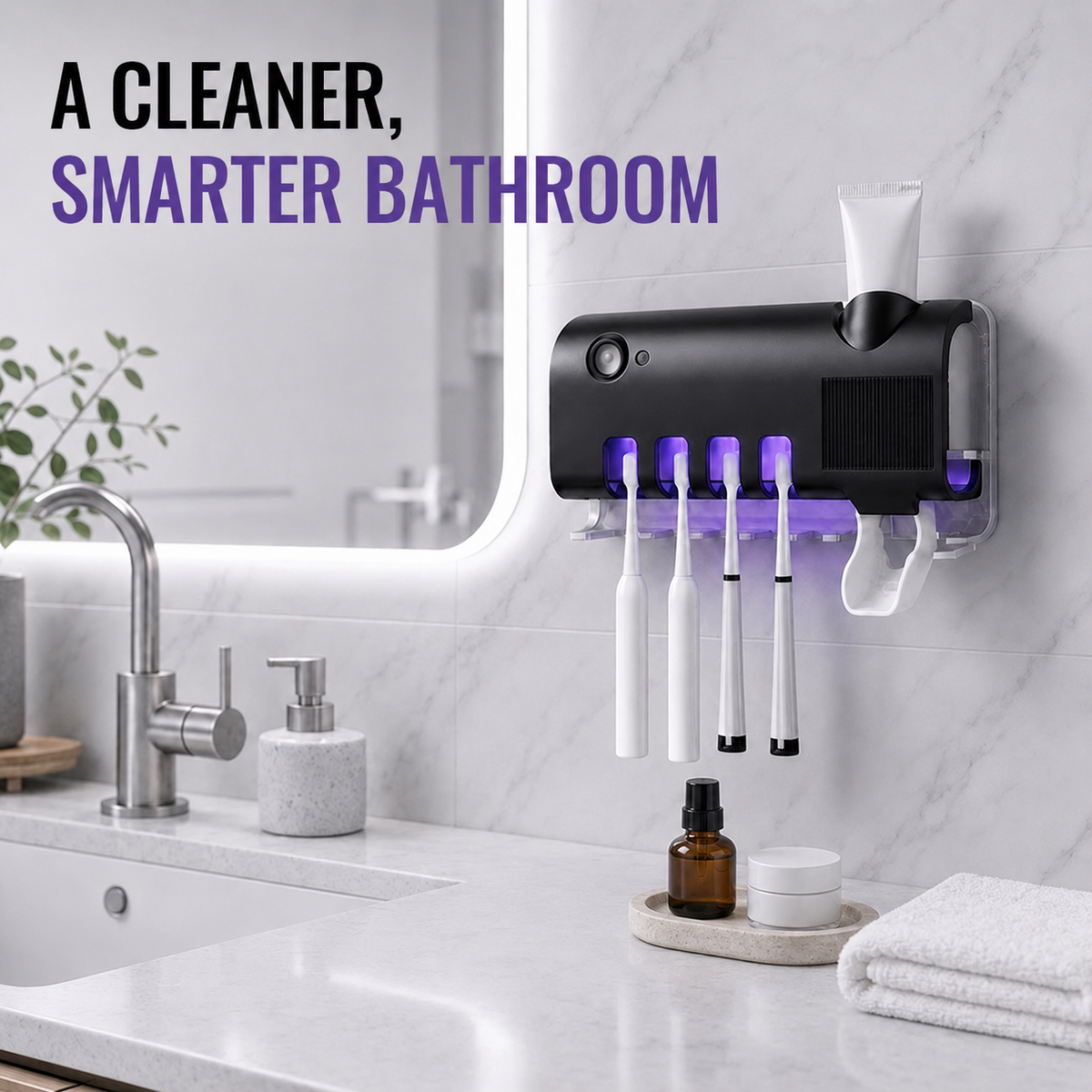🎁Clearance Sale 50% OFF💥Smart UV Sterilizing Toothbrush Holder🦷