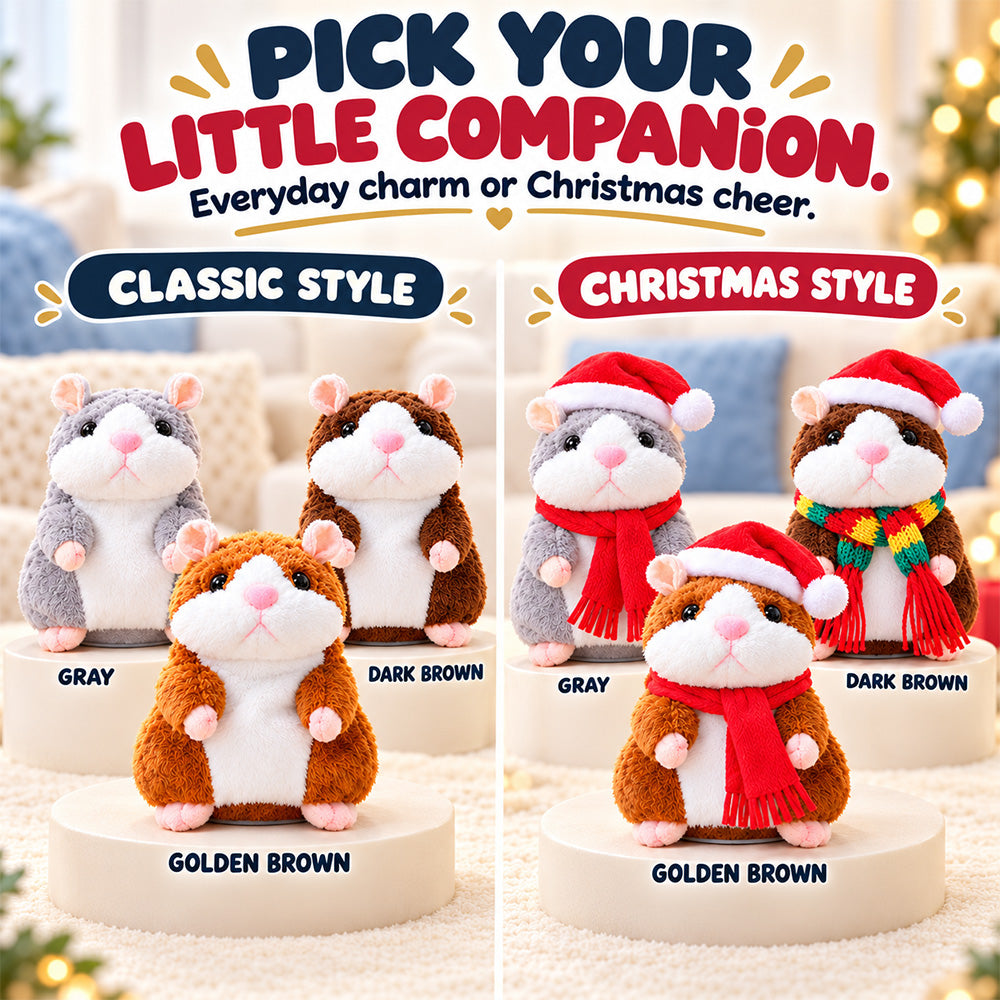 🐹Black Friday Deal 🔥 ✨Talking Hamster Plush – repeats whatever you say, auto head-shaking, hilarious fun for kids & adults.🎁