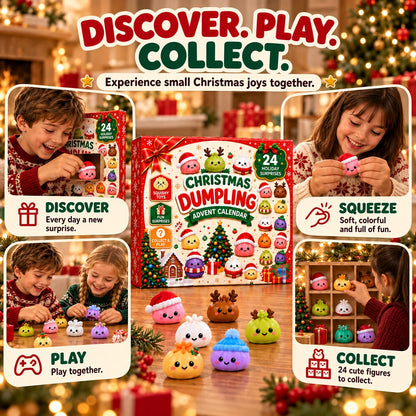 upsell🔥LIMITED-TIME 50% OFF! 2026 Christmas Dumpling Advent Calendar, 24-Day Countdown • Twenty Four Days Of Squishy - Dumpling Advent Calendar