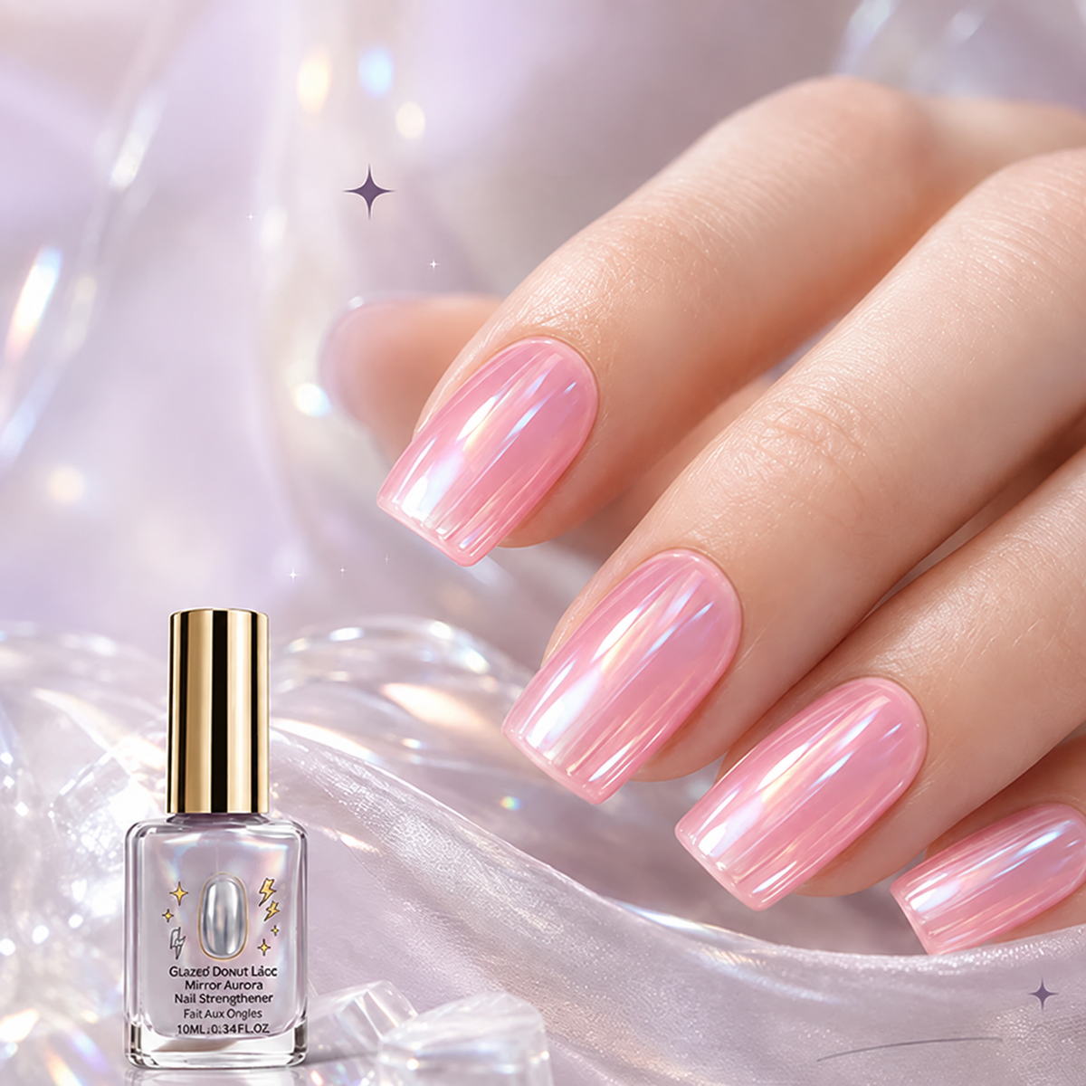 upsell💅 40% OFF !! ⏰ Lilac Glossy Nail Strengthener – Strengthen Weak Nails & Restore Natural Shine