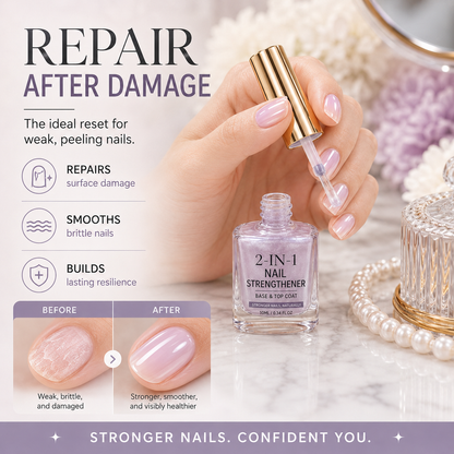 upsell💅 40% OFF !! ⏰ Lilac Glossy Nail Strengthener – Strengthen Weak Nails & Restore Natural Shine