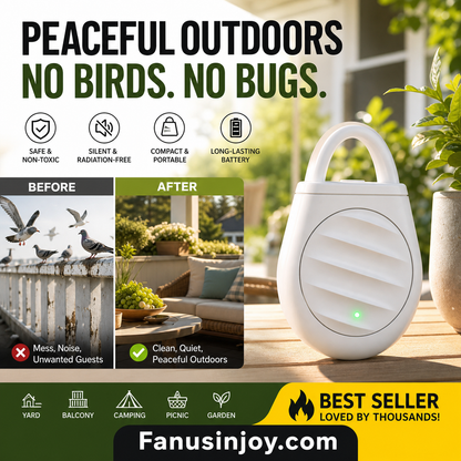 🏆 Last Day Special Price £14.99 ! 🐦Buy 2 Get 1 Free🎁No more trouble from birds, beasts and locusts！Portable Ultrasonic Bird Repellent Keychain