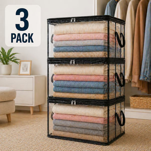 Devareon® ⏰LIMITED TIME 50% OFF! 🏠 Transparent Large-Capacity Dustproof & Moisture-Proof Storage Bag – Perfect for Clothes, Toys, Books & More ✨