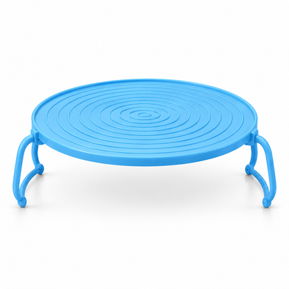 Foldable Microwave Plate Stacker with Cool-Touch Handles