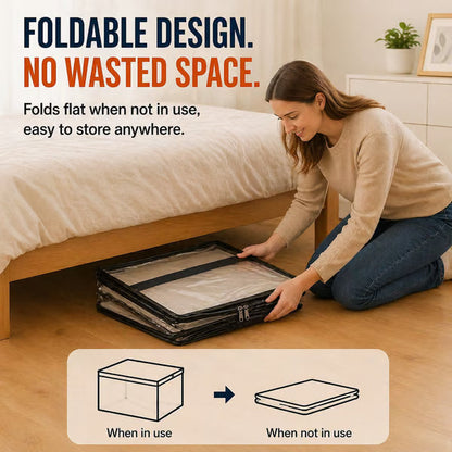 Devareon® ⏰LIMITED TIME 50% OFF! 🏠 Transparent Large-Capacity Dustproof & Moisture-Proof Storage Bag – Perfect for Clothes, Toys, Books & More ✨