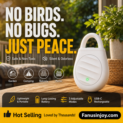 🏆 Last Day Special Price £14.99 ! 🐦Buy 2 Get 1 Free🎁No more trouble from birds, beasts and locusts！Portable Ultrasonic Bird Repellent Keychain
