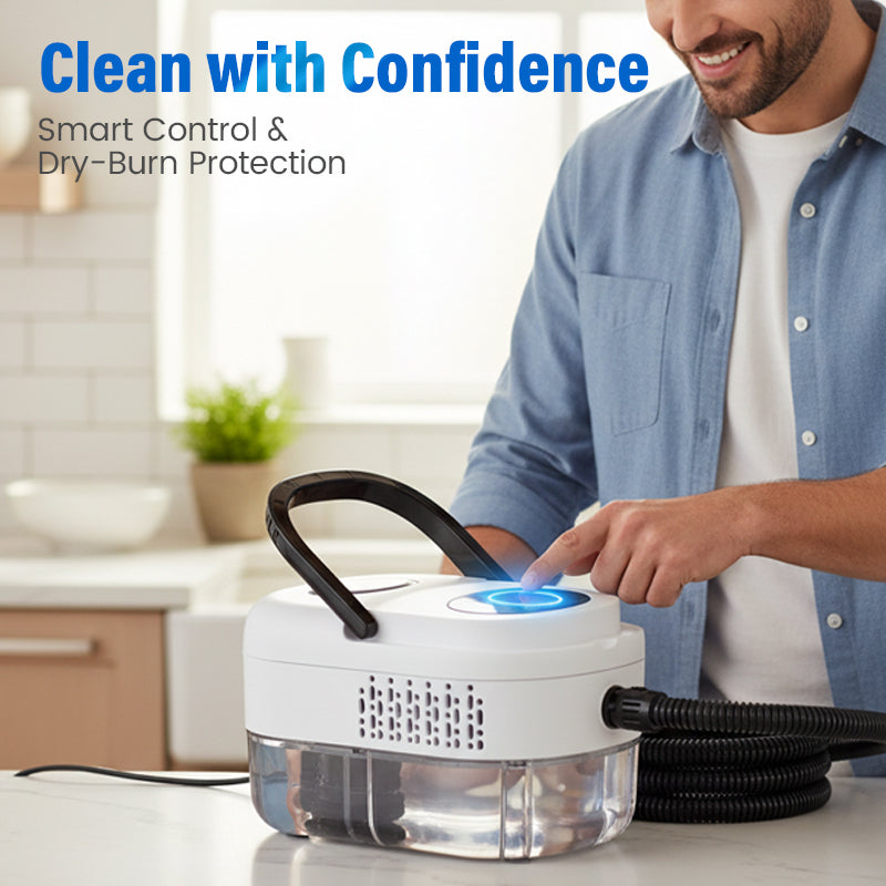 🥳2026 HOT SALE💞50K+ SOLD!📢⏰ 50% OFF! High‑Temp Steam Cleaner – 105°C steam, 15s heat‑up. Kills 99.9% germs, no chemicals. 6 levels, large 1100ml tank. Multi‑surface magic! 🔥✨