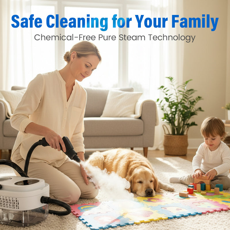 🥳2026 HOT SALE💞50K+ SOLD!📢⏰ 50% OFF! High‑Temp Steam Cleaner – 105°C steam, 15s heat‑up. Kills 99.9% germs, no chemicals. 6 levels, large 1100ml tank. Multi‑surface magic! 🔥✨