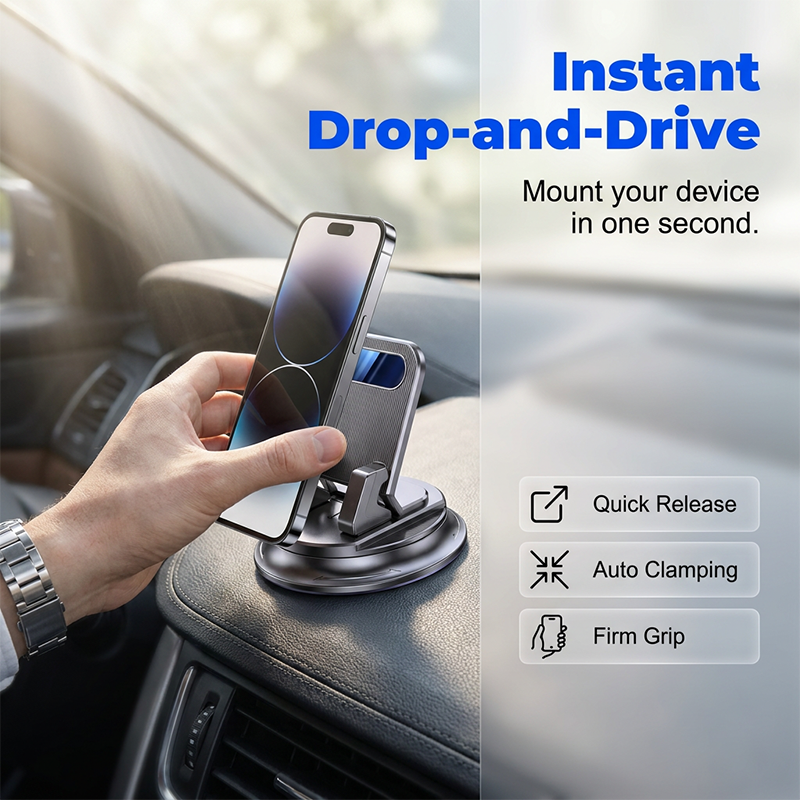 60%🚗 40% OFF NOW!📱 Rotating Dashboard Car Phone Holder – 360° Adjustable & Anti-Slip – Hands-Free Phone Mount 🛡️