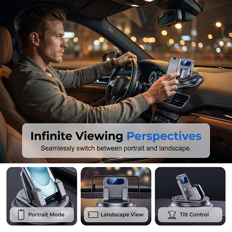 60%🚗 40% OFF NOW!📱 Rotating Dashboard Car Phone Holder – 360° Adjustable & Anti-Slip – Hands-Free Phone Mount 🛡️
