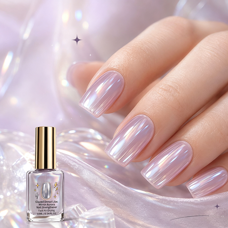 upsell💅 40% OFF !! ⏰ Lilac Glossy Nail Strengthener – Strengthen Weak Nails & Restore Natural Shine