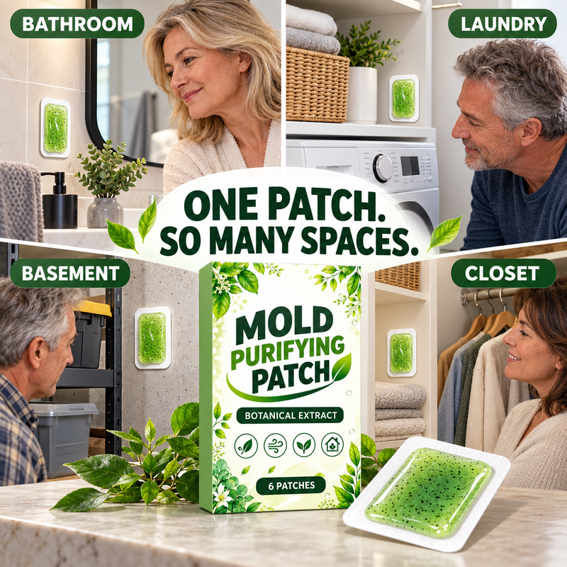 🧪6Pcs Mold Purifying Patches, Botanical Mildew Remover for Bathroom, Kitchen & Damp Areas