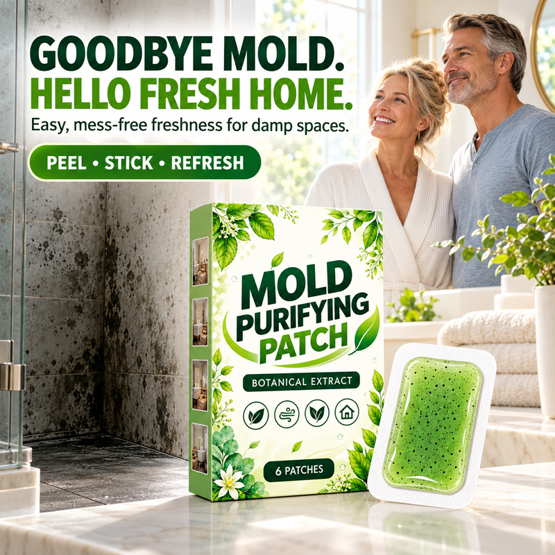 upsell🧪6Pcs Mold Purifying Patches, Botanical Mildew Remover for Bathroom, Kitchen & Damp Areas