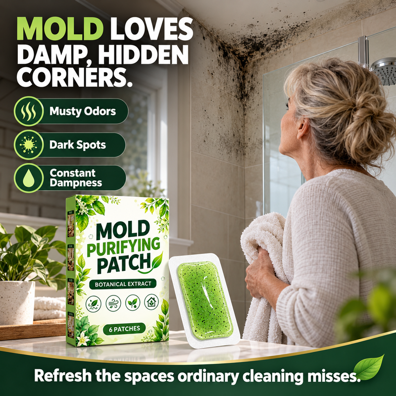 upsell🧪6Pcs Mold Purifying Patches, Botanical Mildew Remover for Bathroom, Kitchen & Damp Areas