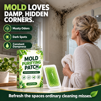 upsell🧪6Pcs Mold Purifying Patches, Botanical Mildew Remover for Bathroom, Kitchen & Damp Areas