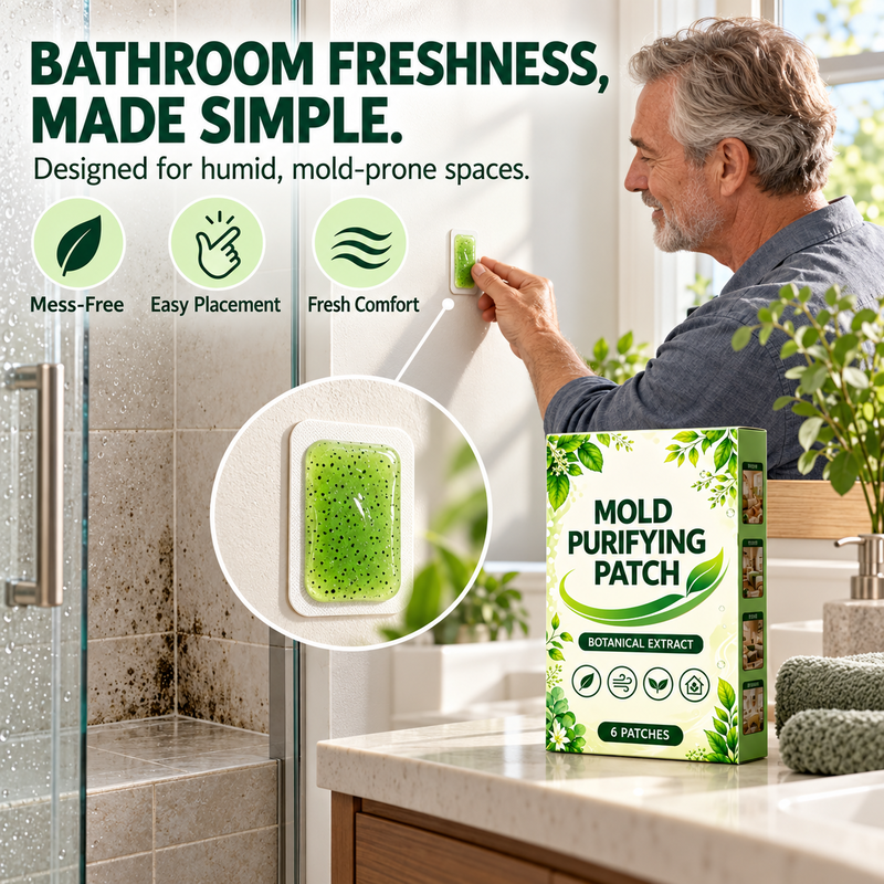 upsell🧪6Pcs Mold Purifying Patches, Botanical Mildew Remover for Bathroom, Kitchen & Damp Areas