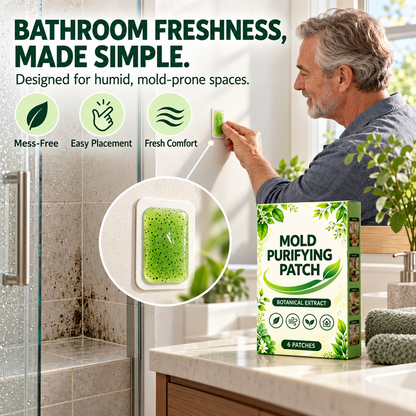 upsell🧪6Pcs Mold Purifying Patches, Botanical Mildew Remover for Bathroom, Kitchen & Damp Areas
