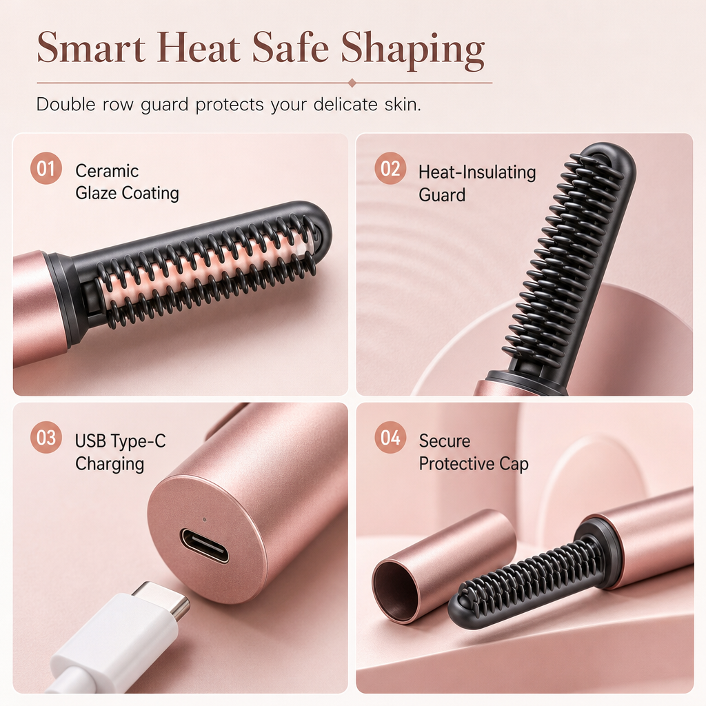 upsell✨Mini Cordless Heated Styling Comb